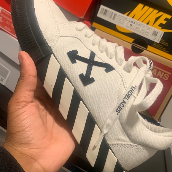 Off-White Other - Low Vulcanized Canvas White Black Off-White